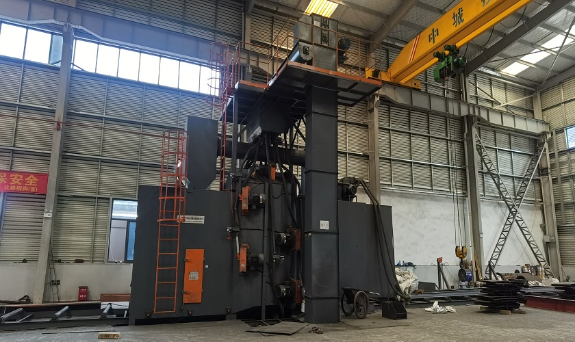 New type steel structure shot blasting machine